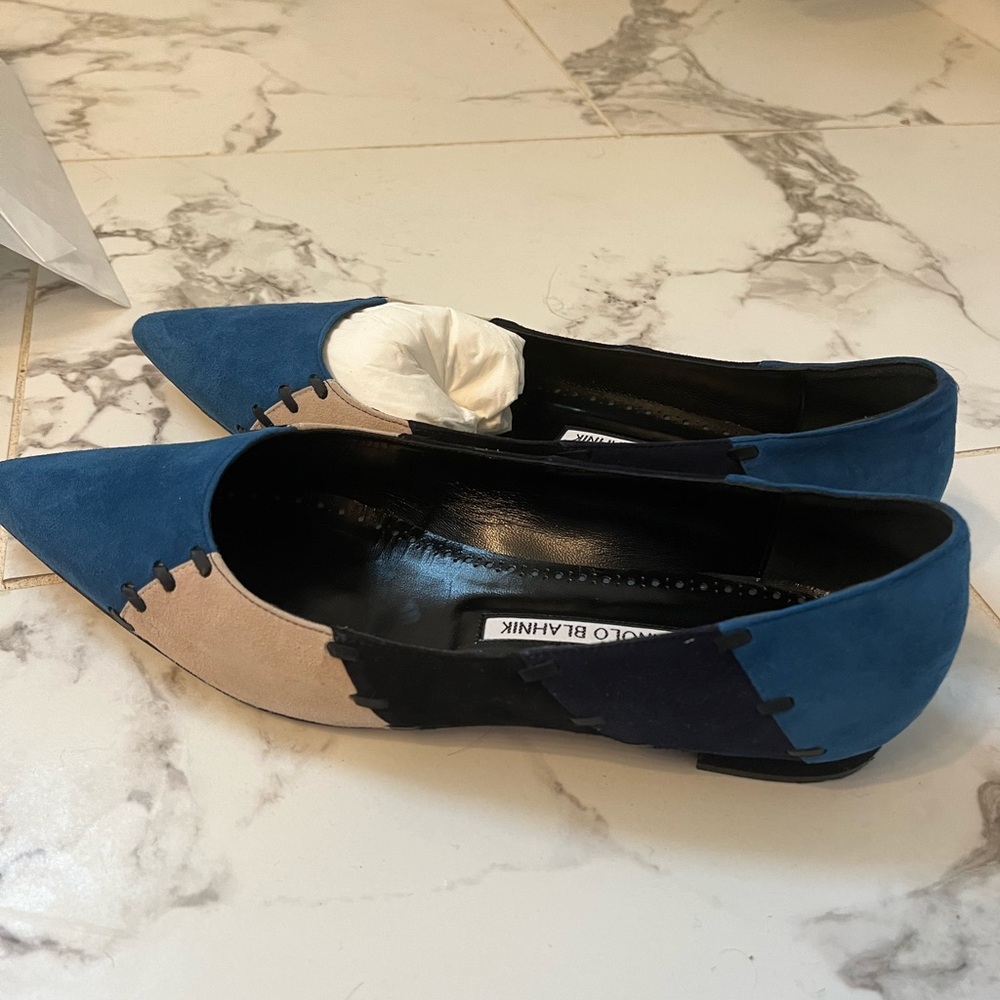 Manolo Blahnik Turona Flat In Patchwork - image 1